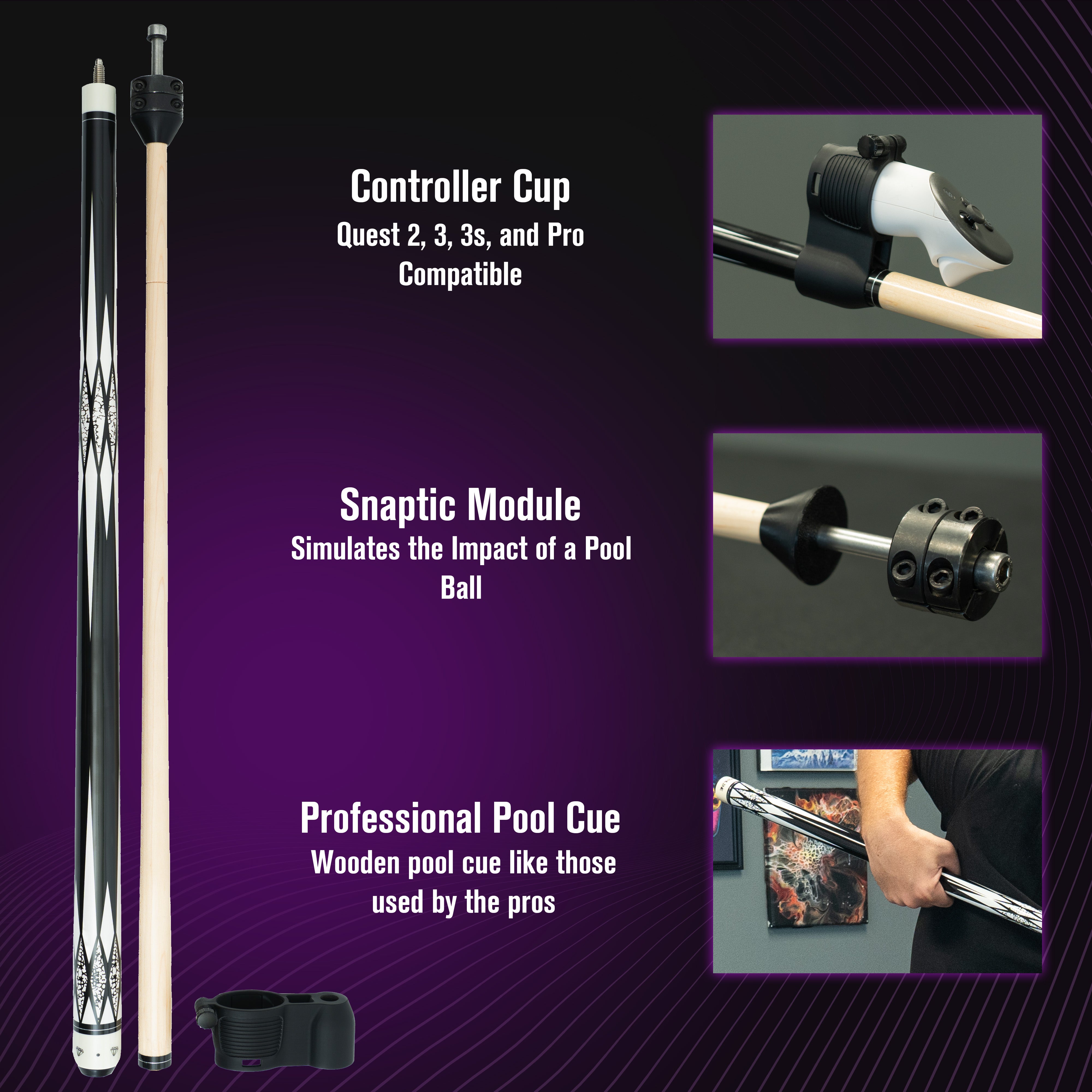 MasterBreaker - Haptic VR Pool Cue for Miracle Pool and Other Billiard ...