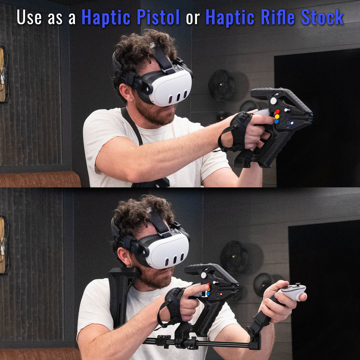Enforcer Haptic Combo - Haptic Rifle Stock and Pistol Accessory with F ...