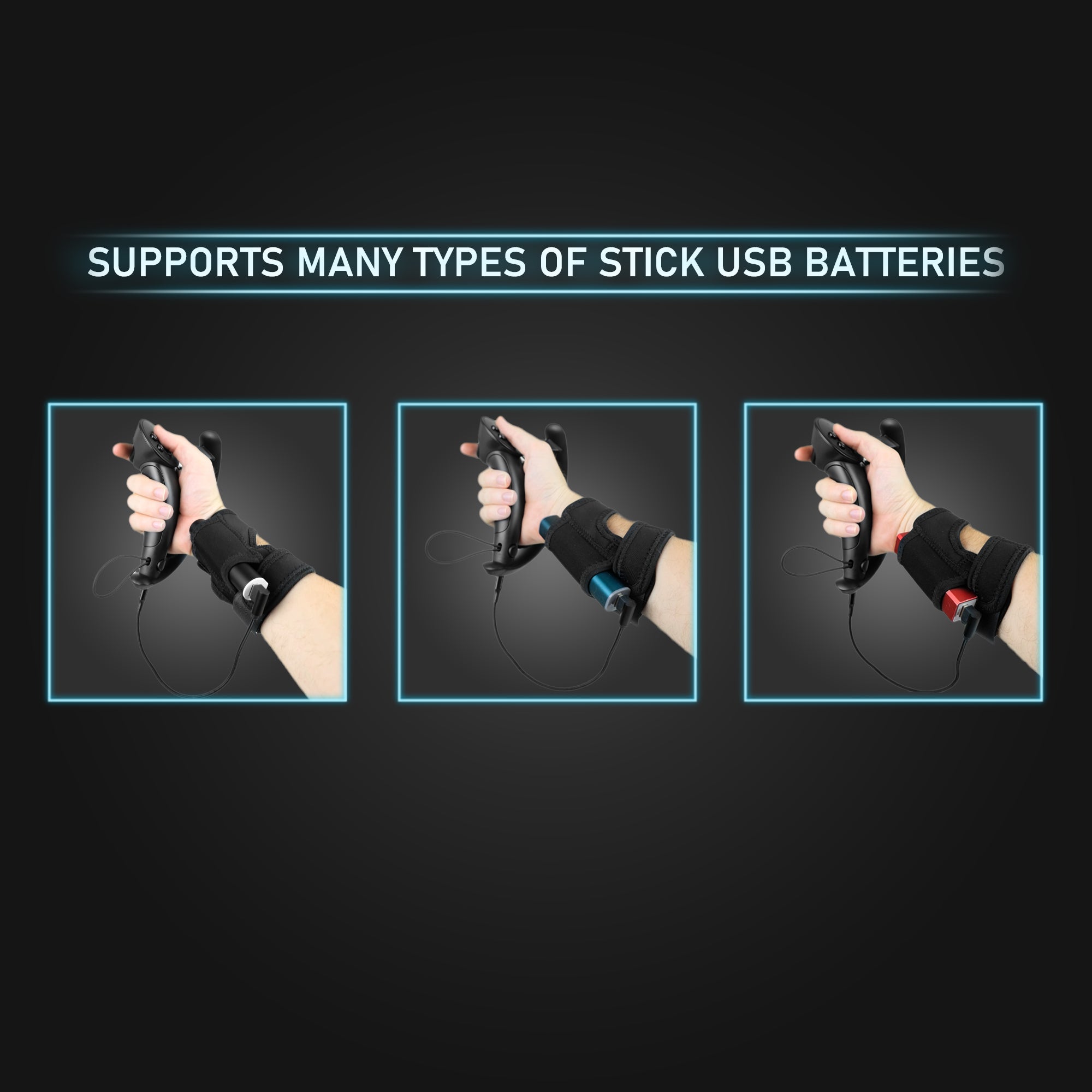 Supports many types of stick usb Batteries. 